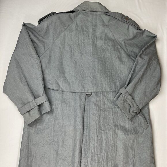 Nuage Double Breasted Over Coat Women’s 14 Grey Cape Back All Weather Vintage - Picture 4 of 16
